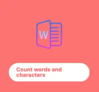 Word and Character Count Tool